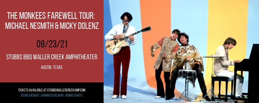 The Monkees Farewell Tour: Michael Nesmith & Micky Dolenz at Stubbs BBQ Waller Creek Amphitheater