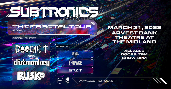 Subtronics, Boogie T, Level Up, Rusko, G-Space & SYZY