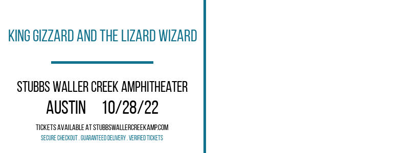 King Gizzard and The Lizard Wizard at Stubbs BBQ Waller Creek Amphitheater